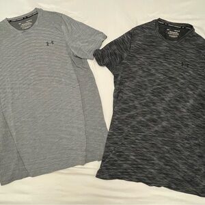 Under Armour Men's Short Sleeve Tees in Light Gray and Dark Gray